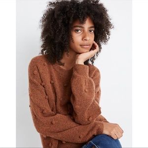 Madewell Heather Cider Brockton Bobble Sweater Coziest Yarn XL